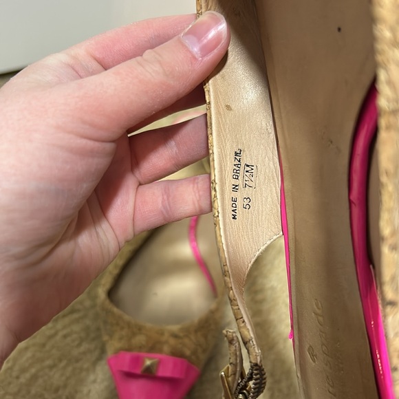 kate Spade Ginny flats slingbacks natural cork flats - Picture 7 of 8